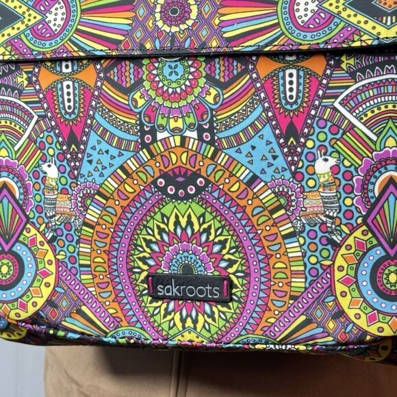 Sakroots Rainbow Wanderlust Twill Loyola Convertible Backpack Purse Shoulder Bag - Picture 8 of 13